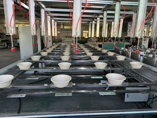 Vollautomatische Beschichtungslinie 24 Stationen Spin-Beschichtungsmaschine für Zellstoffgeformtes Produkt
