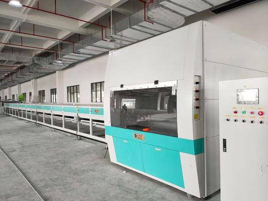 UV-Lackierspritzanlage für die Beschichtung von Laminatplatten und Soforttrocknung