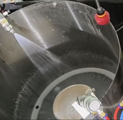 Modulare Hochdurchsatz-Rotations-Schleuderbeschichtungs-Produktionslinie für Pulp-Molded-Innenbarrieren