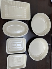 Fiber Bowl Tray Beschichtung für Hochtemperatur Wasser heißes Öl Proof Sechs Station Spin Beschichtung Maschine für Bambus Papier Zuckerrohr