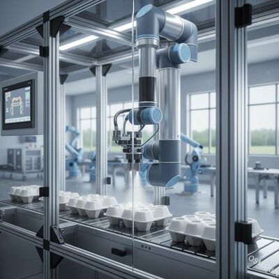 Hochpräzises robotisches internes Beschichtungssprühsystem für Formfaserverpackungen