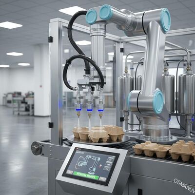 Hochpräzises robotisches internes Beschichtungssprühsystem für Formfaserverpackungen