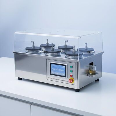 Kompaktes programmierbares 6-Stationen-Schleuderbeschichtungssystem für F&E und Kleinserienproduktion von Zellstoffgeschirr