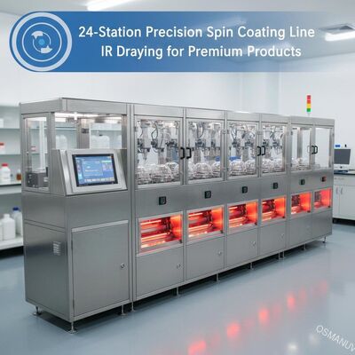 24-Stationen Präzisions-Spin-Coating-Linie mit IR-Härtung für Premiumprodukte