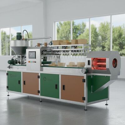 Ökozentrierte Maschine zur Beschichtung von Zellstoffschimmelpilzen für die Anwendung von bio-basierter Beschichtung auf Stroh- und Bambusfaserprodukten