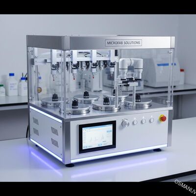 Hochpräziser 12-Stationen-Automatischer Spin-Coater für die kundenspezifische Abscheidung von Halbleiter- und Perowskitfilmen