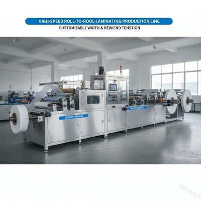 Hochgeschwindigkeits-Rolle-zu-Rolle-Laminier-Produktionslinie | ANPASSBARE BREITE UND AUFWICKLERSPANNUNG