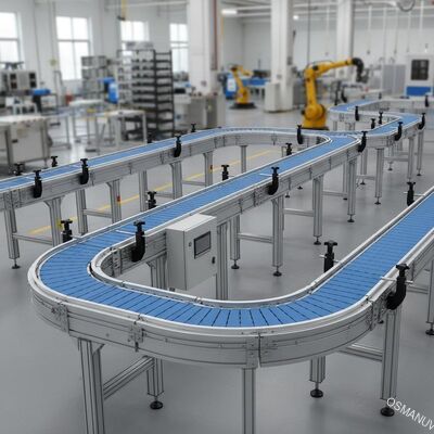 Modulares Bandfördersystem mit anpassbarer Länge, Breite und Höhe für automatisierte Produktionslinien