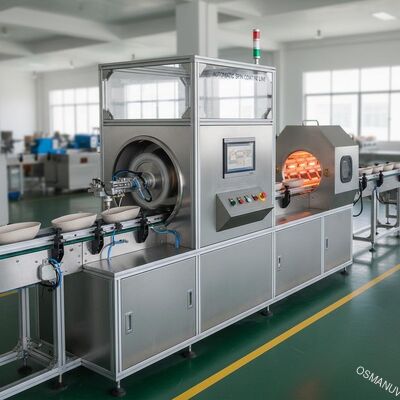 Hochpräzise automatische Spin-Beschichtungslinie für einheitliche Zellstoffgeformte Produkte