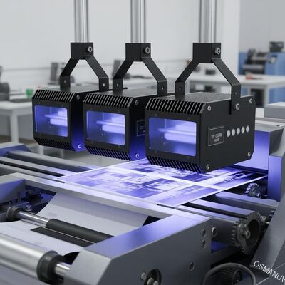 Nach der Einstellung der kurierenden UVausrüstung 3 UVlampenschwarz die Druckmaschine ist UV kuriert