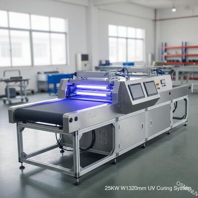 Lampen-UVlichthärtungs-Maschinen-Förderer-Systeme 25KW W1320mm zwei