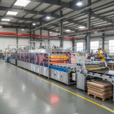 Universelle Plattenlaminieranlage für Metall, Glas & Möbelplatten - Hocheffiziente Produktionslinie
