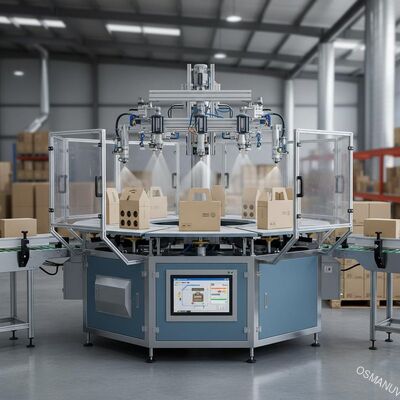 Hochgeschwindigkeits-Rundtisch-Autosprühgerät für industrielle Verpackungskartons (Weinversandkartons & Elektronik) - Kundenspezifische Beschichtungslinie