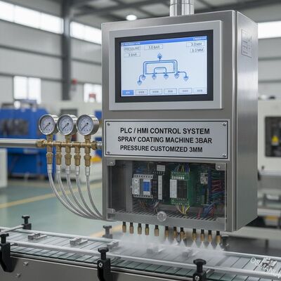 Druck der PLC-/HMI-Kontrollsystem-Spray-Beschichtungs-Maschinen-3bar fertigte 3mm besonders an