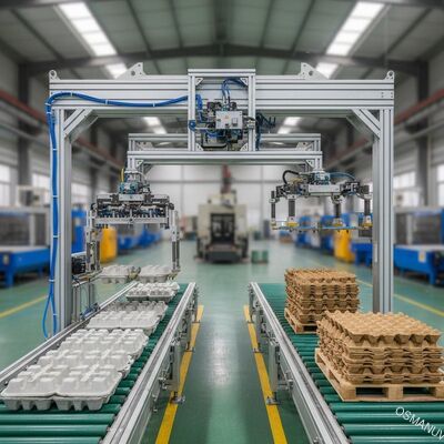 High-Efficiency Automated Gantry Robot für die Zellstoffformung - angepasstes Handling- und Stapelsystem für nasse und trockene Formen