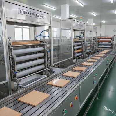Mehrstufige Rollenbeschichtungslinie für dekorative Oberflächen - Primer & Topcoat-Anwendung