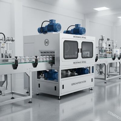 Wasserbasierte Farbe Mikrowellen Trocknungsproduktionslinie Servomotor