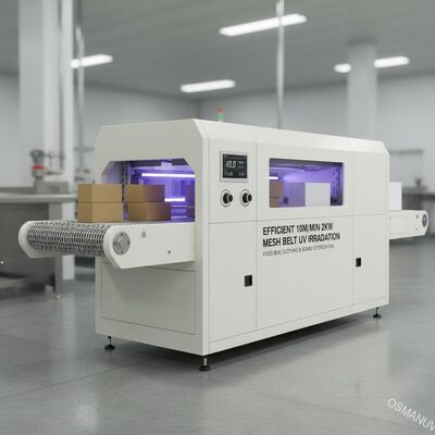 Effiziente 10 m/Min. 2 kW Mesh Belt UV-Bestrahlungsmaschine Computer weiß für Lebensmittelbox, Kleidung oder Brett