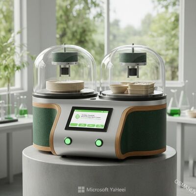 Kohlenstoffneutraler Dual-Stationen-Spin-Coating-Prototyper für pflanzliches Geschirr - Kohlenstoffneutrale Lösung für Teller, Schalen & Fleischplatten