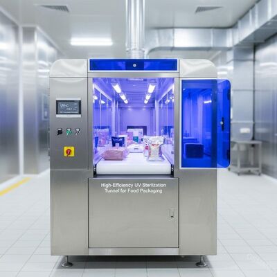 Hocheffiziente UV-Sterilisationskanal UV-C (253 nm) für Lebensmittelverpackungen. 99,9% Pathogen-Elimination.