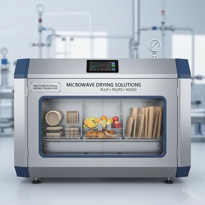 Anpassungsfähige Mikrowellen-Trocknungslösungen: Präzisions-Innentrocknung für Zellstoffformen, Früchte und Holzplatten
