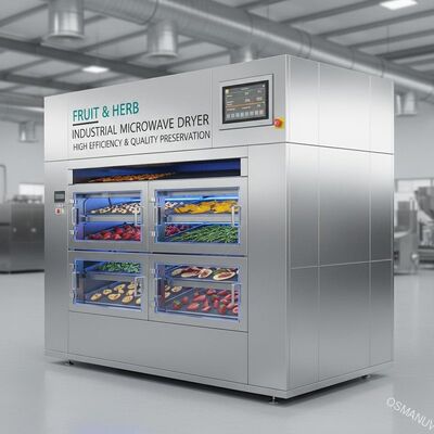 Industrielle Mikrowellen-Frucht- und Kräutertrockner. Hohe Effizienz und Qualitätssicherung