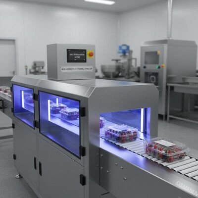 Hochintensitäts-UV-C-Tunnelsterilisator für transparente Lebensmittelverpackungen