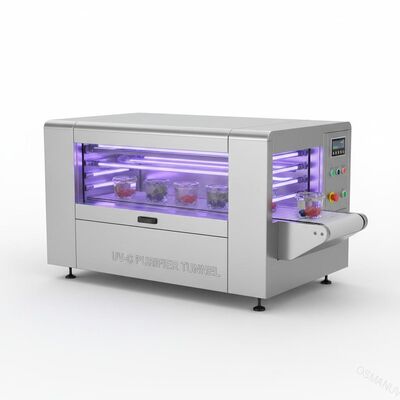 Hochintensitäts-UV-C-Tunnelsterilisator für transparente Lebensmittelverpackungen