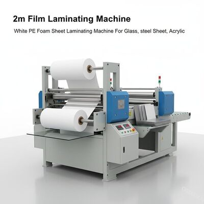 2m Filmlaminierungsmaschine, Weiße PE Schaumfolie-Laminationsmaschine für Glas, Stahlfolie, Acryl