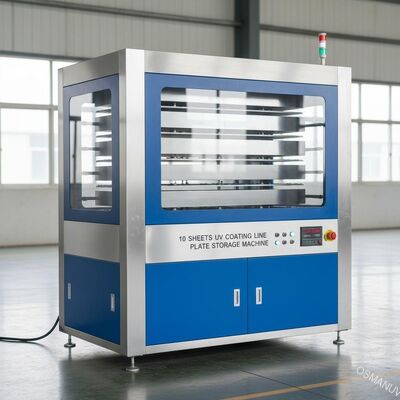 10 Blatt-UVbeschichtungs-Linie Platten-Speicher-Maschine 50HZ 2m/Min Speed