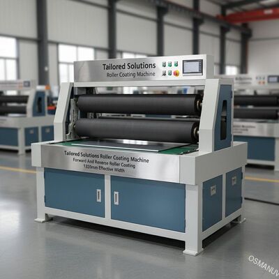 Präzisionstechnische maßgeschneiderte Lösungen Rollenbeschichtung Maschine mit Vor- und Rückwärts-Rollenschicht 1320mm Wirkungsbreite