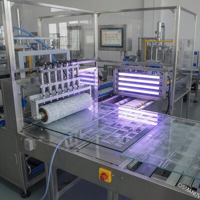 UV-Beschichtungs-Produktionslinie UV-Rebossing durch UV-Klebstoff für Glasakrylbleche