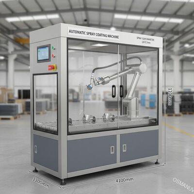 1100mm * 410mm * 1100mm Automatische Sprühbeschichtung Maschine mit 1,0-1,5mm Sprühpistolen Durchmesser