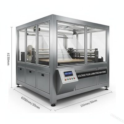 Platte aus Pappe oder Kunststoff oder Glas 360-410V/50HZ Spannungsfilmlaminierungsmaschine mit 6300*1550*1200mm Gesamtgröße