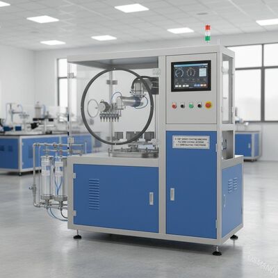 0-180° Sprühbeschichtungsmaschine mit PLC/HMI-Steuerungssystem für 0,1-3 mm Beschichtungsdicke