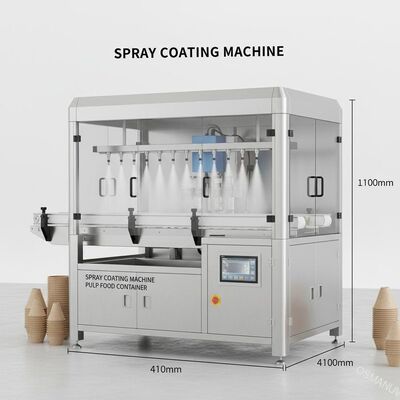 1100mm * 410mm * 1100mm Sprühbeschichtungsanlage für Zellstoff-Lebensmittelbehälter