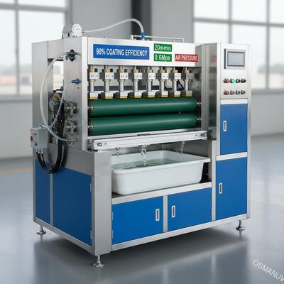 90% Beschichtungseffizienz Rollbeschichtungsanlage 20 m/min Luftdruck 0,6 MPa