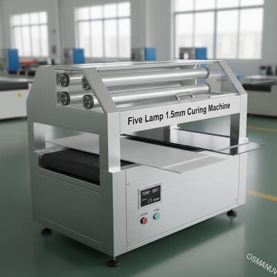 Fünf Lampen 1.5mm Härtemaschine für PVC-Blatt, Kalziumsilikat-Blatt, Aluminium-Blatt, Eisen-Blatt Oberfläche ausgestattet