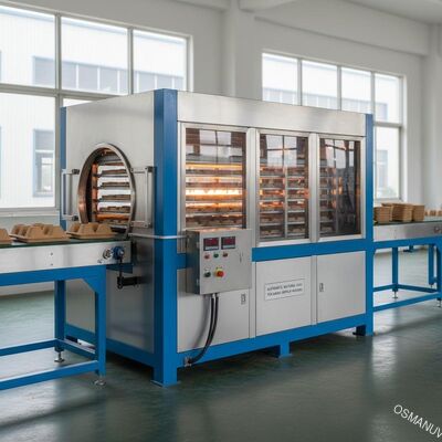 Automatische industrielle Trocknermaschine mit Erdgas für die Bambuspapiermassenform