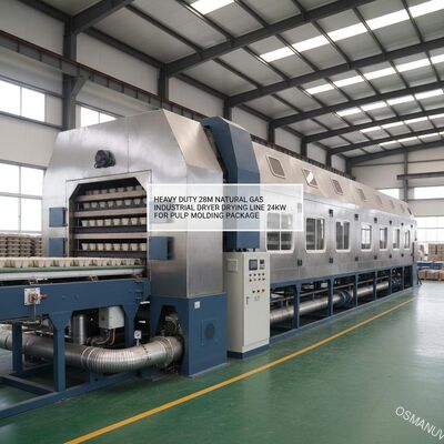 Schwerlast 28m Erdgas industrieller Trockner Trocknungslinie 24kw für Zellstoff Formen Paket