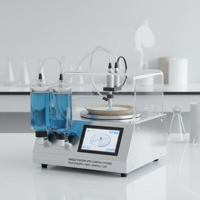 Ein-Stations-Spin-Beschichtungsmaschine für die Zellstoffformung von Fasern mit Barrierebeschichtung