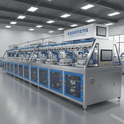 Vollautomatische Beschichtungslinie 24 Stationen Spin-Beschichtungsmaschine für Zellstoffgeformtes Produkt