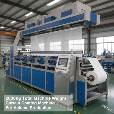 2000 kg Gesamtmaschinengewicht Vorhangbeschichtungsmaschine für die Volumenproduktion