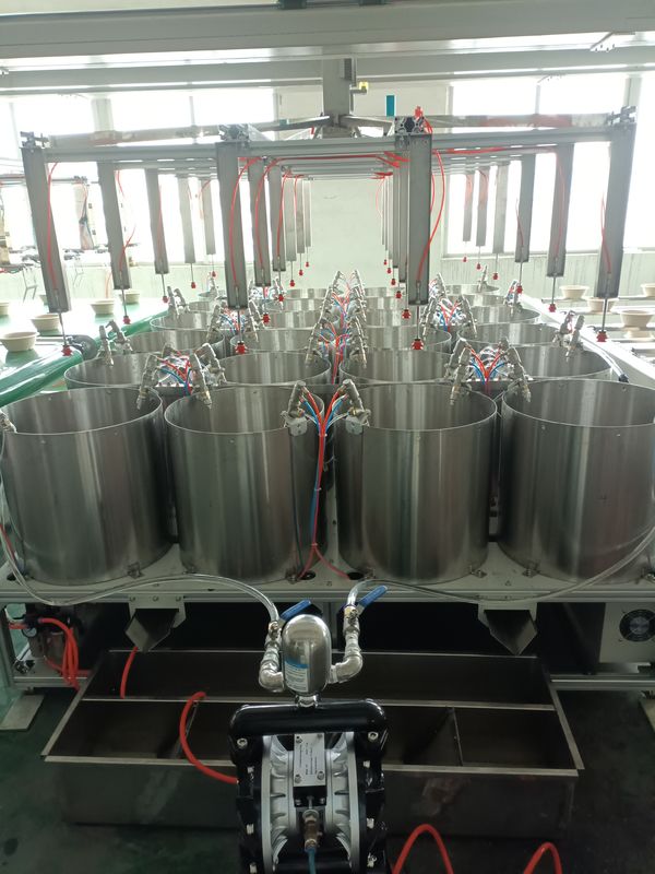 Interne Rotationsbeschichtungsanlage für Zellstoffformteile - Vollautomatische Präzisionsbeschichtungsmaschine