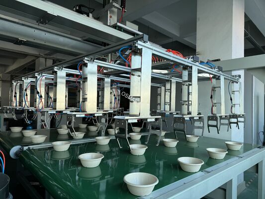 Precision 24-Station Spin Coating System for Pulp Molding with 360° Uniform Coverage, ≥90% Transfer Efficiency, and Customizable Coating Parameters