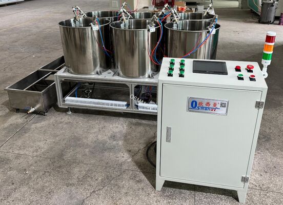 Standard Six‑Station Rotary Spin Coating Line for Molded Pulp Internal Barrier Coating