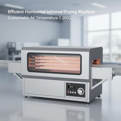 Efficient Horizontal Infrared Drying Machine Customizable Air Temperature 0-200C