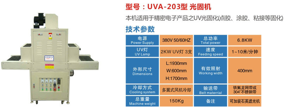 Abkühlende kurierende DruckluftuVmaschine 380V für Präzisions-elektronische Produkte
